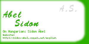 abel sidon business card